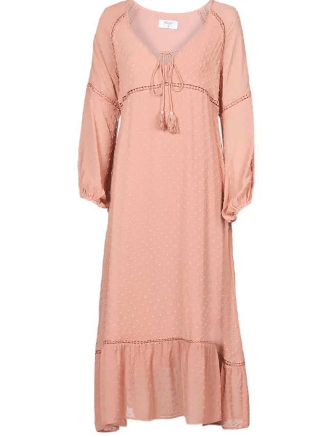 Betty London Lange Jurk Betty London OFRI Roze