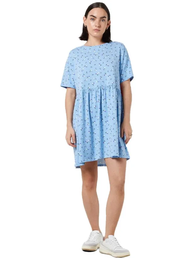 Noisy May Kerry Korte Mouwen Korte Jurk Blauw L Vrouw