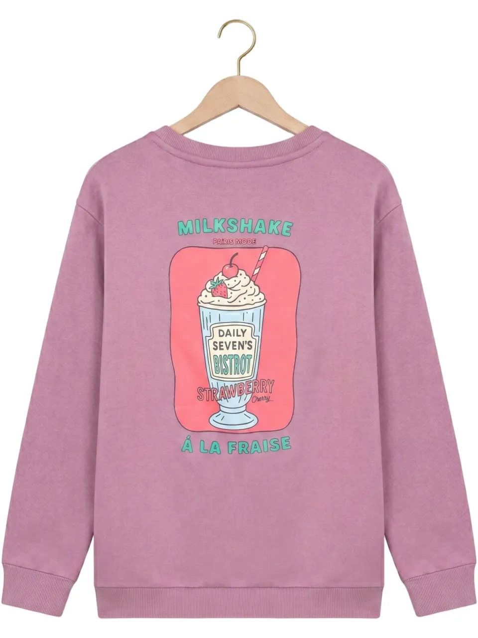 Daily7 Meisjes Jurken Sweat Dress Longsleeve Print - Roze, foto 2