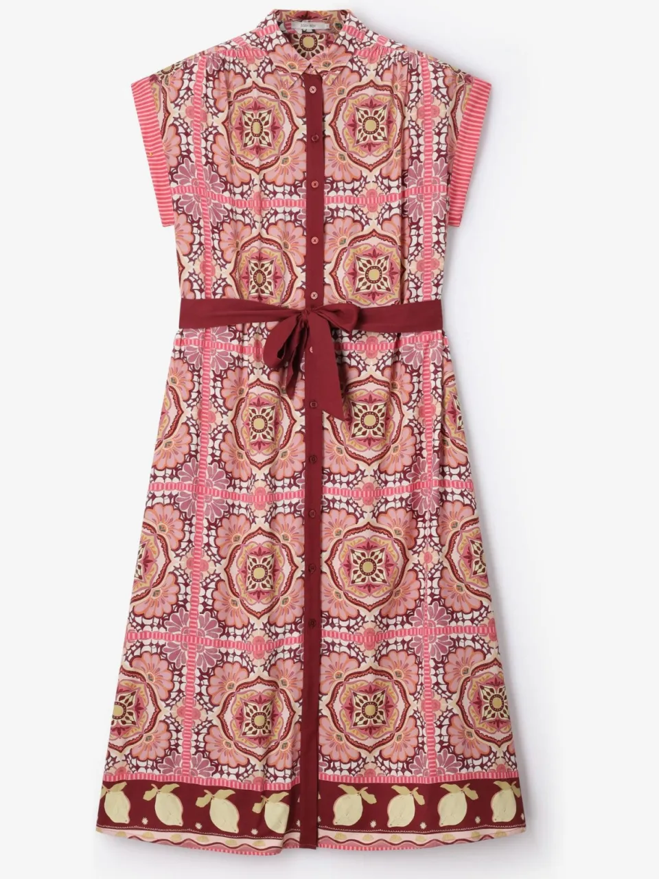 Sissy-Boy viscose blousejurk met ceintuur en print - roze, foto 2