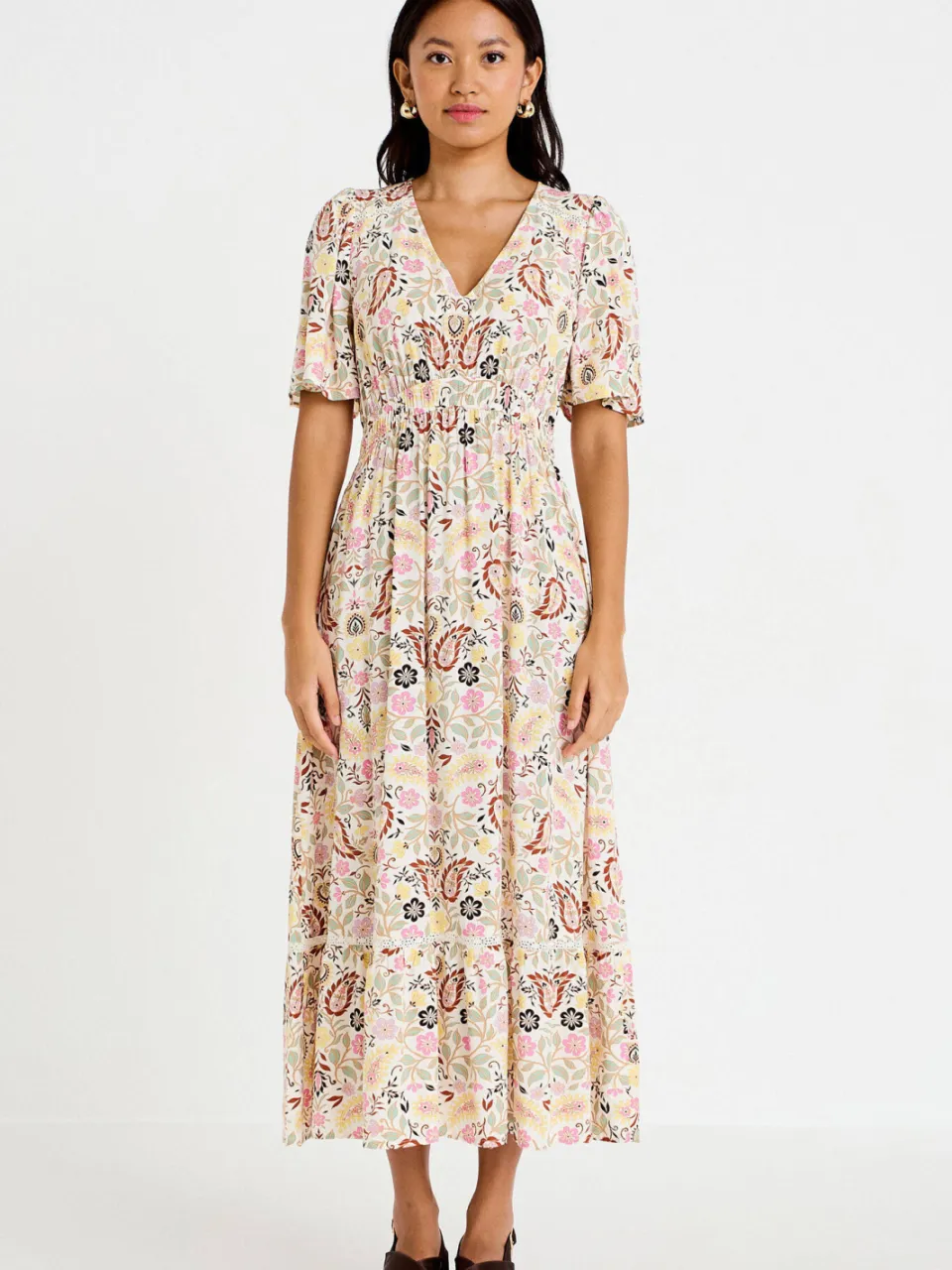 Cache Cache maxi jurk met paisley - ecru, foto 4