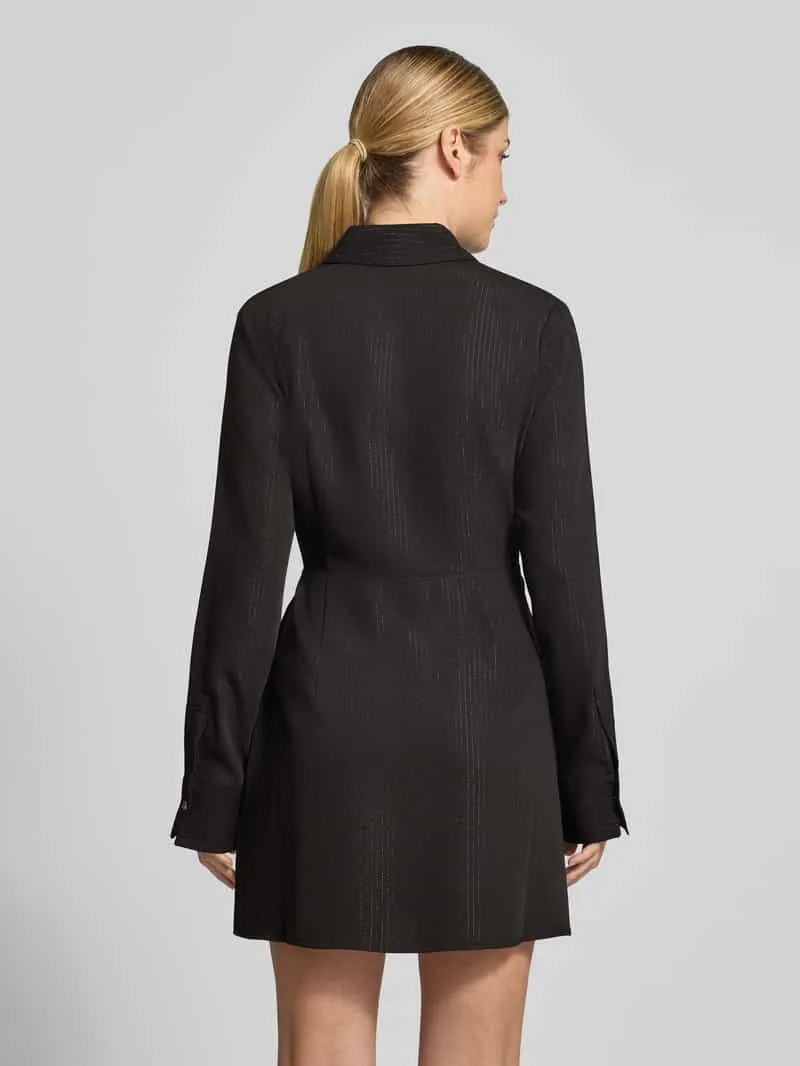 Hugo Getailleerde vrijetijdsjurk met all-over motief model 'Kateri' zwart, foto 2