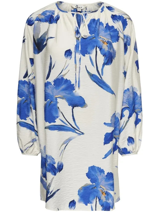 Only ONLHYACI L/S STRING SHORT DRESS WVN - Meisjes - Mini jurken bright white