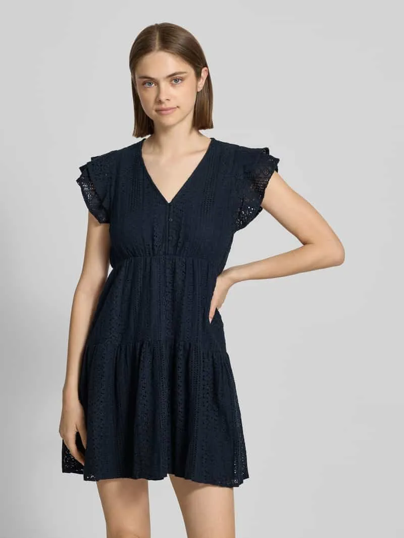 Only Getailleerde blousejurk van katoenmix model 'HELENA' marineblauw, foto 4