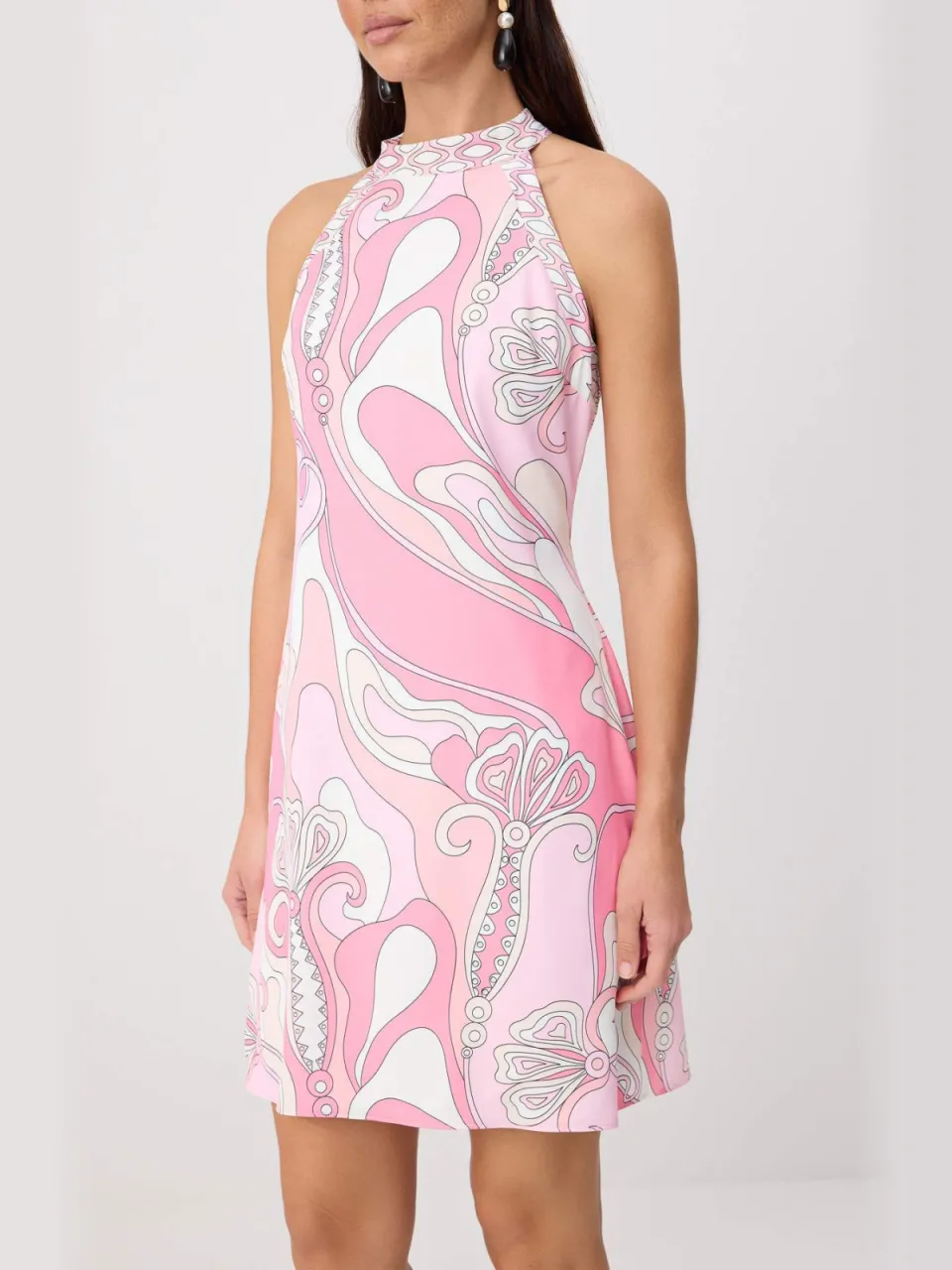 Trendyol TRENDYOLMİLLA Dames Roze Abstract Kort / Mini Mouwloos Recht Jurken, foto 2