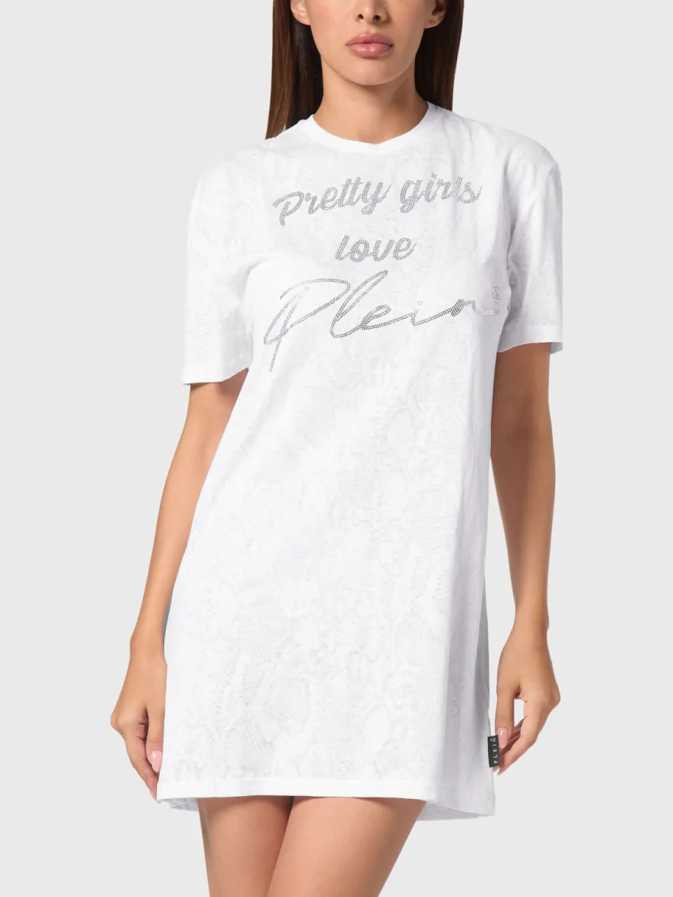 Philipp Plein T-Shirt Jurk Kort Wit