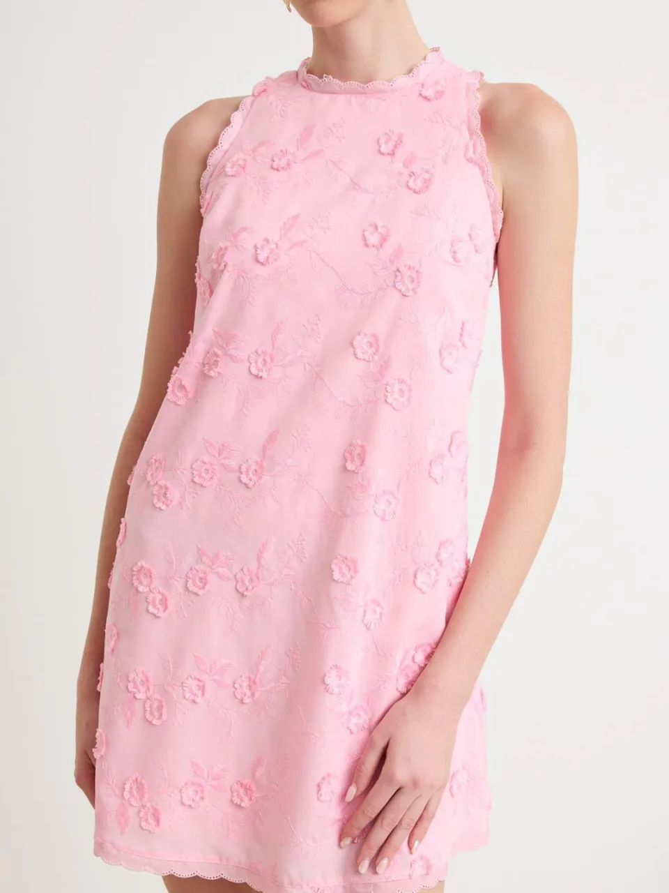 Trendyol TRENDYOLMİLLA Dames Roze Effen Kort / Mini Mouwloos A-lijn Jurken, foto 2
