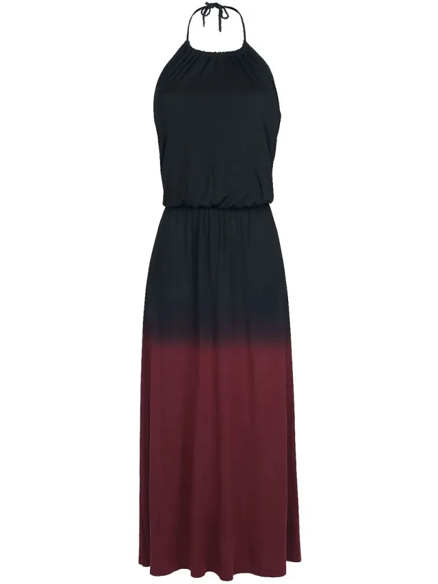 Black Premium by EMP Zwart en rood jurkje met kleurverloop - Dames Zwart;Rood