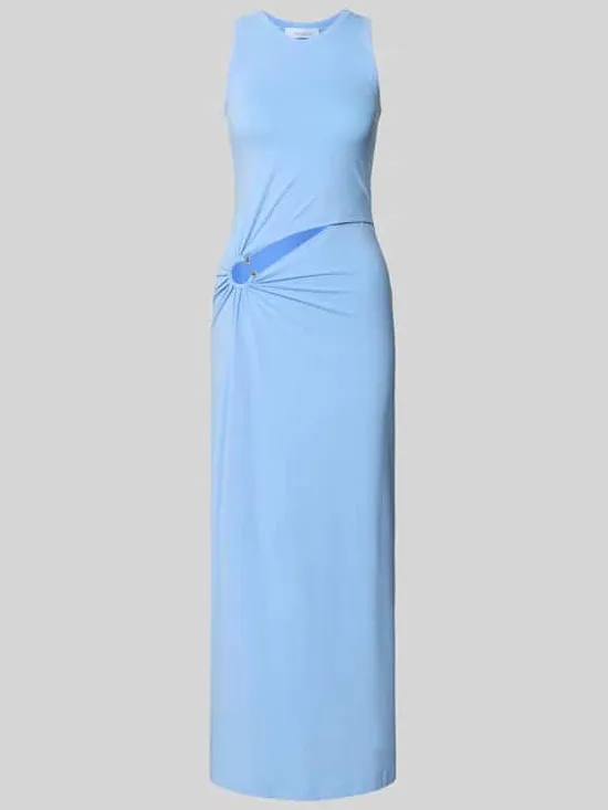 Rabanne Maxi-jurk met Cut-out lichtblauw, foto 2
