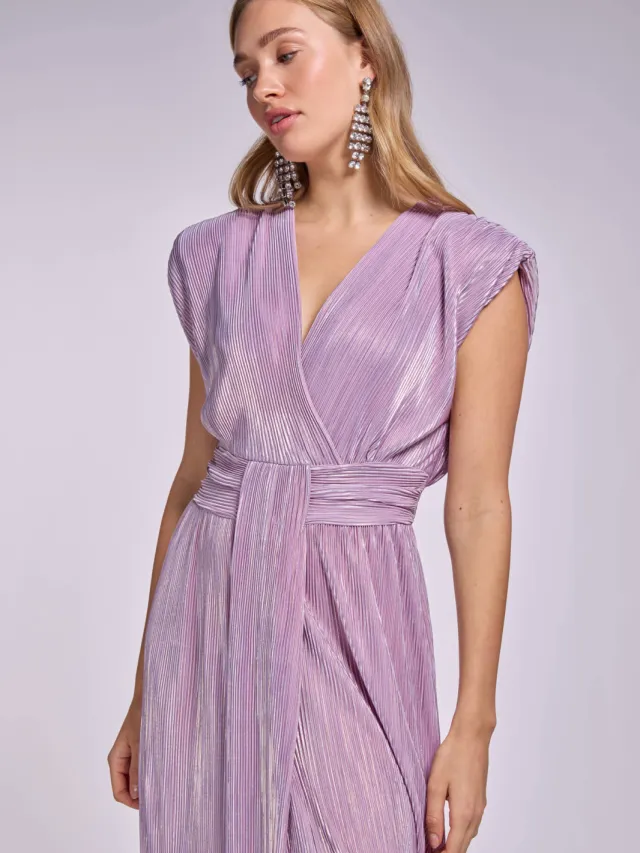 Freebird maxi jurk paars, foto 3