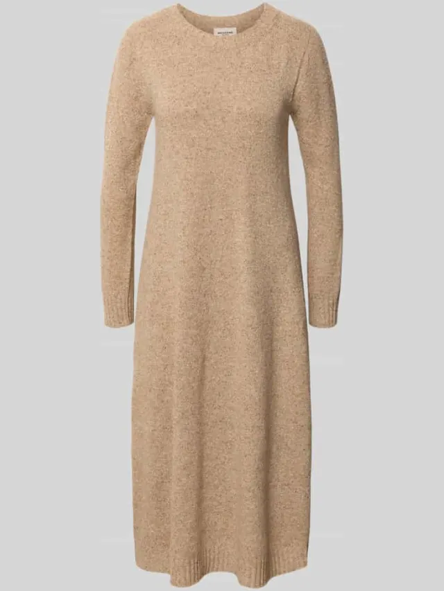 Max Mara Nauwsluitende vrijetijdsjurk van wolmix met zijde-aandeel model 'GOCCIA' taupe, foto 2