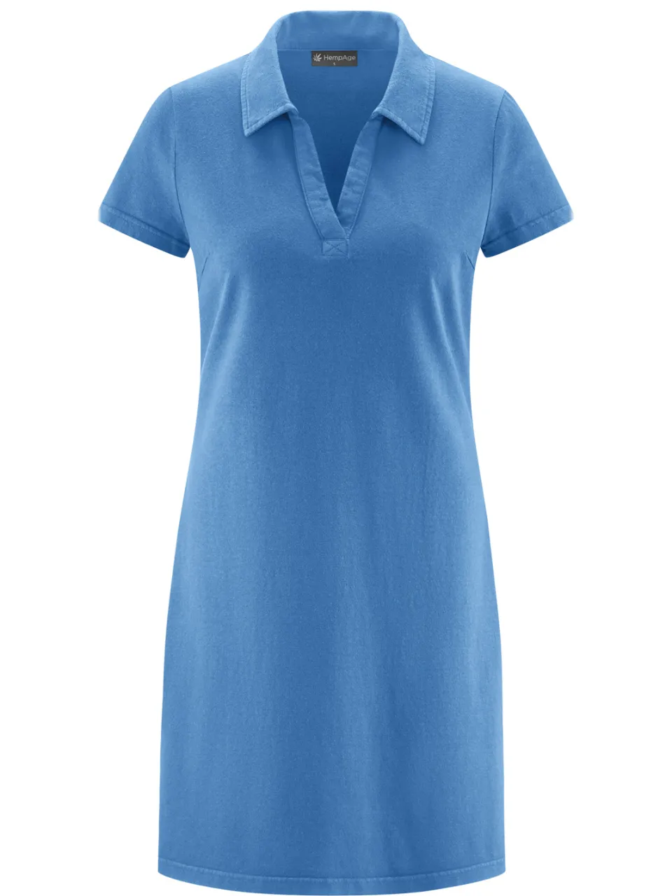 HempAge dames vegan Jurk Timeless Summer Platte Kraag Ocean blauw, foto 2