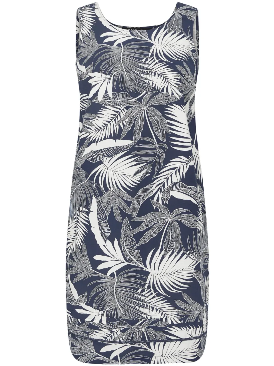 Yours Marineblauwe Jurk Met Palmbladprint-64, foto 2