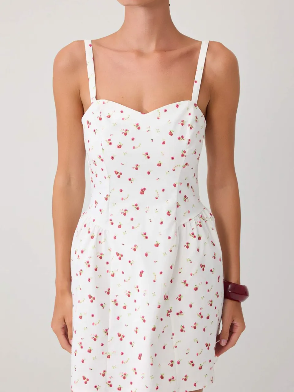 Trendyol TRENDYOLMİLLA Dames Wit Bloemen Kort / Mini Mouwloos A-lijn Jurken, foto 2