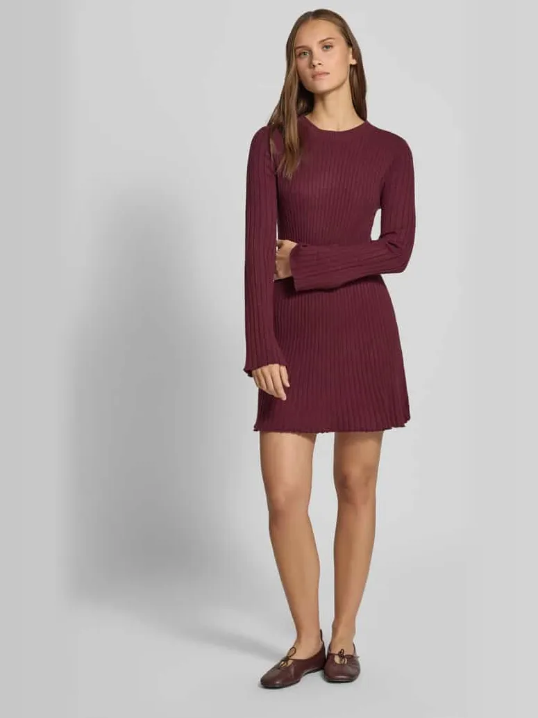 Only Nauwsluitende vrijetijdsjurk van viscosemix model 'MICHELLA' bordeaux, foto 4