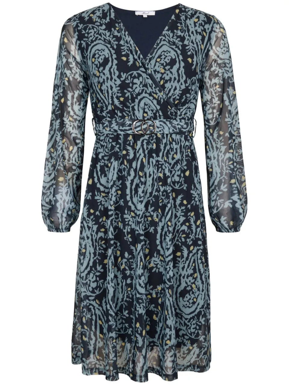 Miss Etam wikkeljurk met print - blauw, foto 2