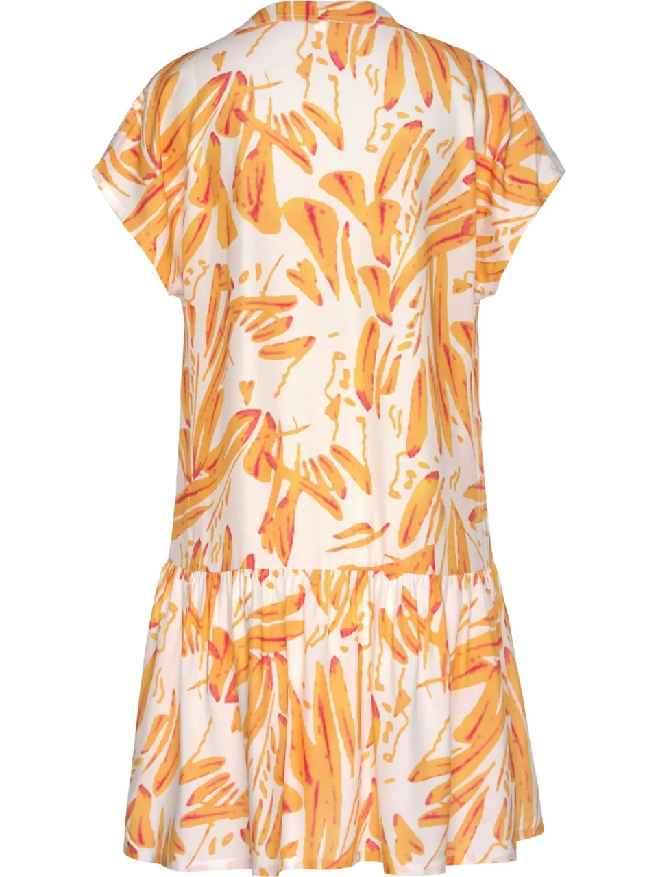 Blousejurk oranje/crème bedrukt, foto 3