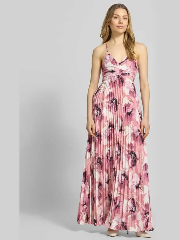 ADLYSH Regular fit avondjurk in plissélook Rosé