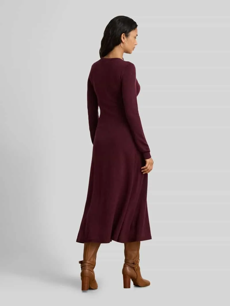 Lauren Ralph Lauren A-lijn vrijetijdsjurk van pure wol model 'VORLEY' roestrood, foto 3