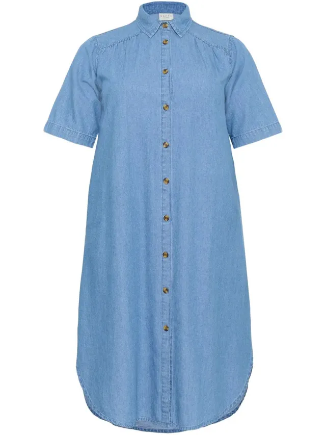 Kaffe Curve Dameshemdjurk KAFFE Curve KCLouisa medium blue chambray