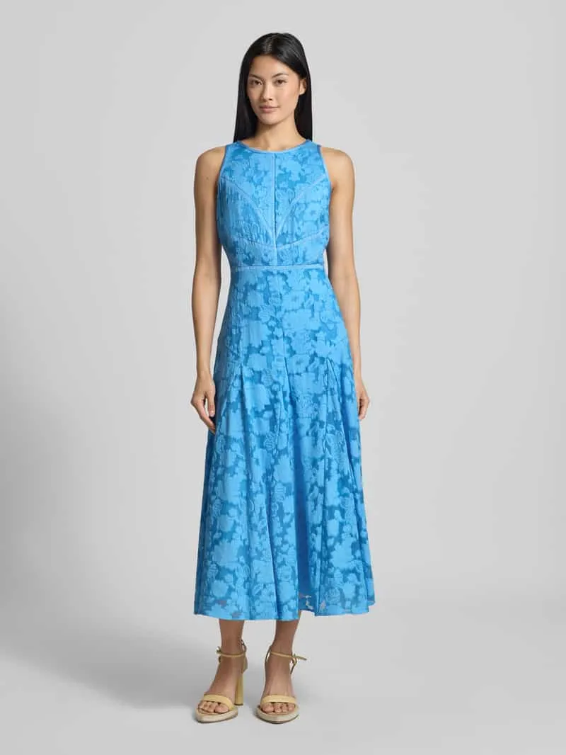 Ted Baker Midi-jurk van pure viscose model 'Lee' Lichtblauw