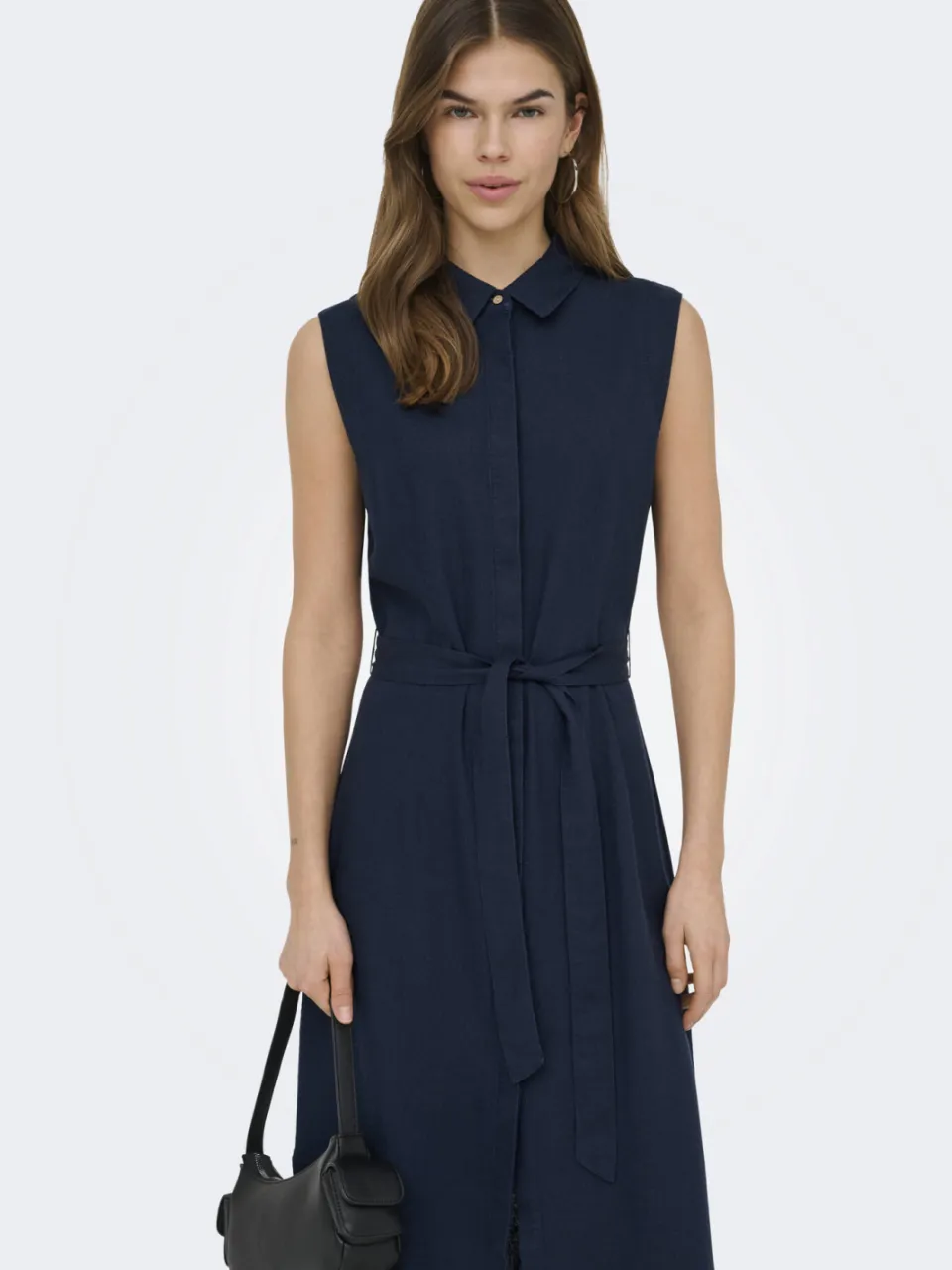 Only midi jurk donkerblauw, foto 3