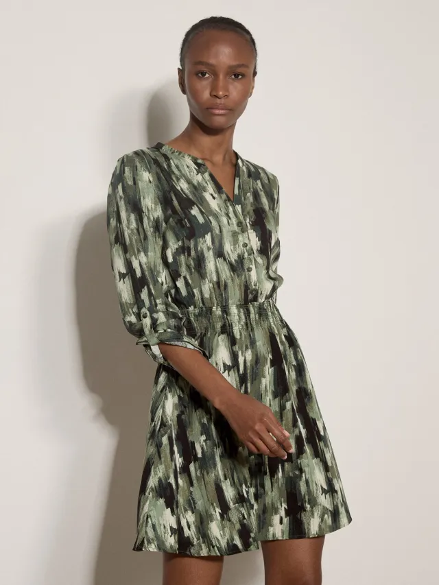 Apricot Mini-jurk met abstracte print groen