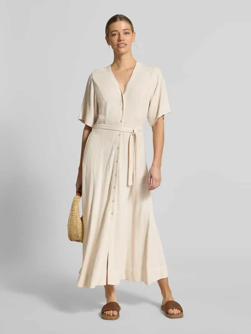 Selected Slfviva linnen jurk beige, foto 4