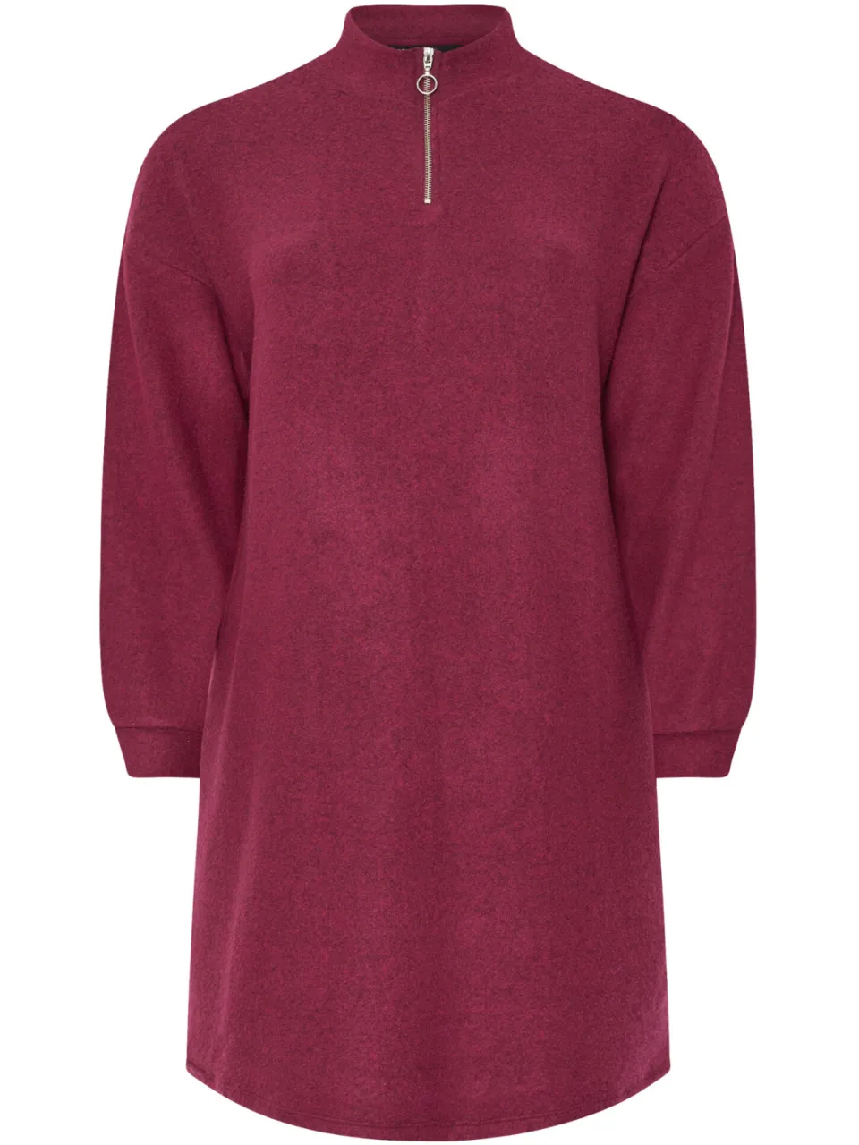 Yours Donkerroze Zachte Rits Trui Jurk roze, foto 4