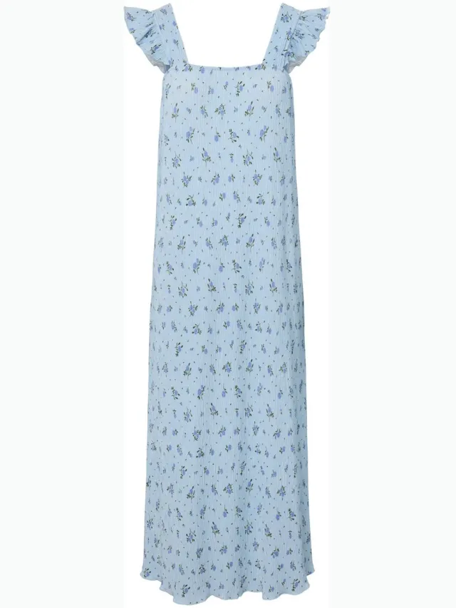 Pieces PCFLORA STRAP FLOUNCE DRESS JRS BC - Meisjes - Mini jurken Blauw