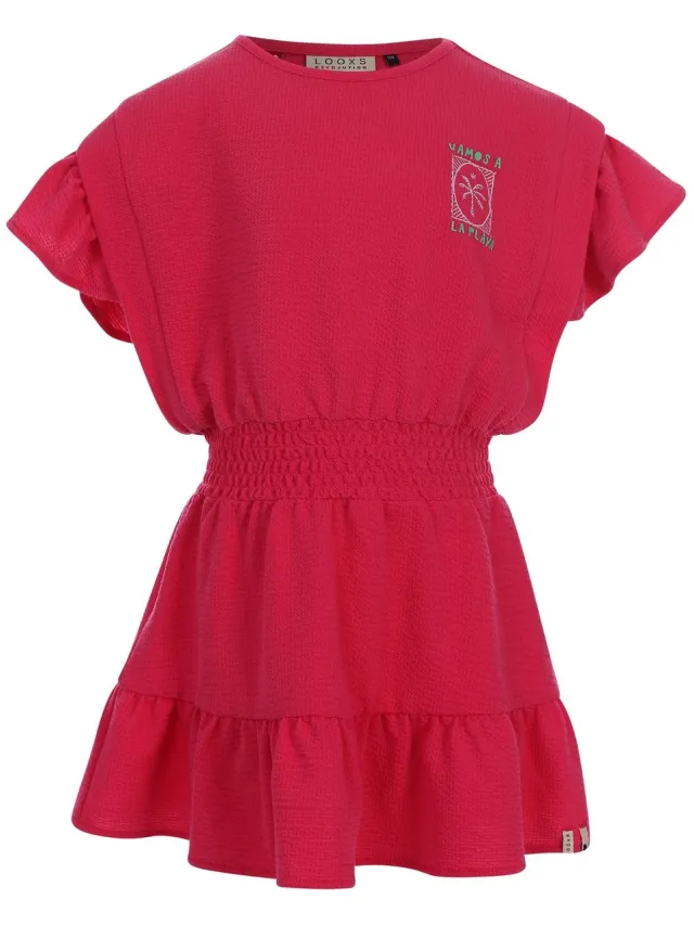 LOOXS REVOLUTION LOOXS Little Meisjes jurk - Maat 92 in de kleur Roze van 95% Polyester 5% Spandex - 2612-7846-229