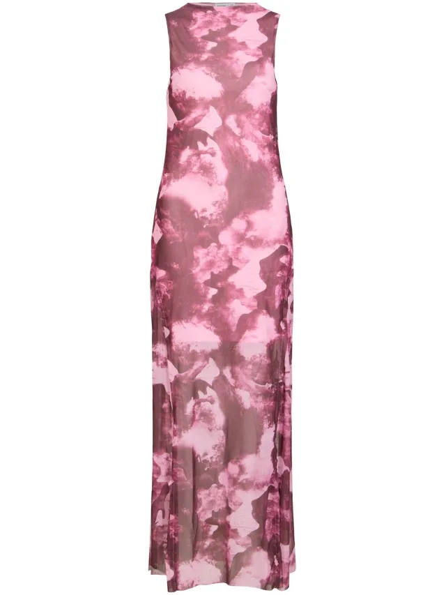 Noisy May Mouwloze jurk NMMARIKA MAXI MESH Pirouette1