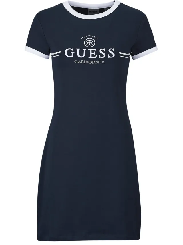 Guess Korte Jurk Guess MILA SS SHORT DRESS Marine