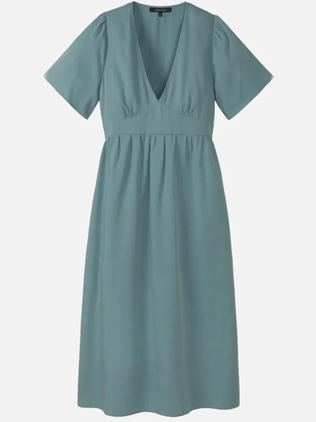 recolution dames vegan Jurk Fittonia Eucalyptusgroen