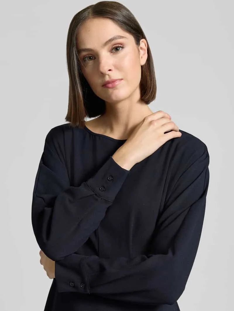 Christian Berg Woman Selection Midi-jurk met ronde hals marineblauw, foto 3
