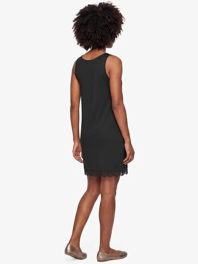 Didi Dames Slipdress Sally Black Zwart / grijs
