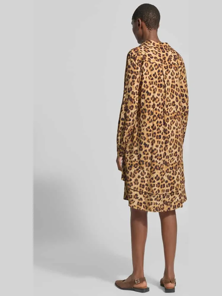 Emily Van den Bergh relaxed fit jurk van pure viscose beige, foto 3