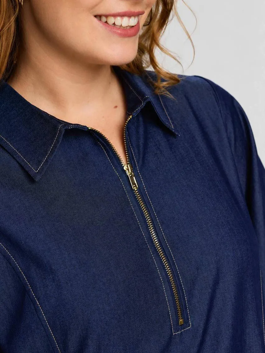 STUDIO blousejurk Plus Size - donkerblauw, foto 8