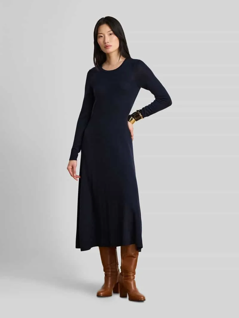 Lauren Ralph Lauren A-lijn vrijetijdsjurk van pure wol model 'VORLEY' marineblauw, foto 4