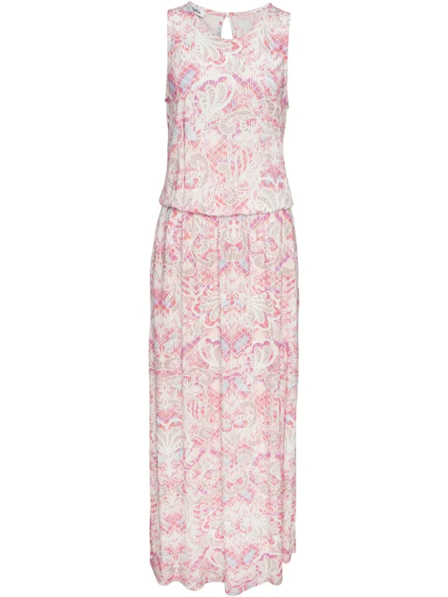 Maxi-jurk crème/pink bedrukt, foto 2