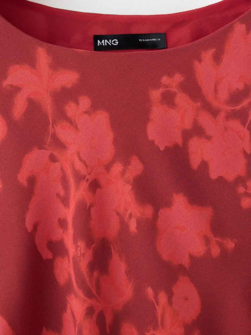 Mango gebloemde bodycon jurk - rood, foto 6