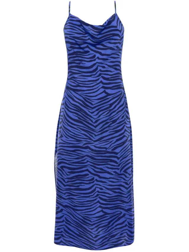 Lisca Zomerse midi-jurk met dunne bandjes voor dames Lisca Lima blauw