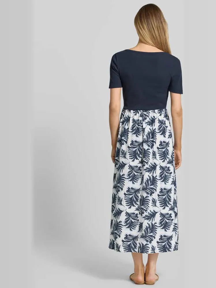 Tom Tailor Getailleerde vrijetijdsjurk van katoenmix marineblauw, foto 3