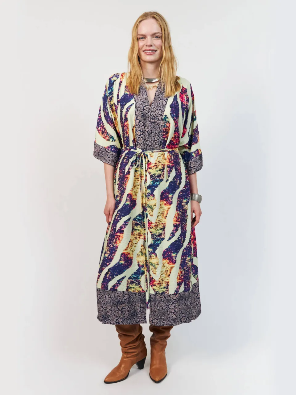 Lollys Laundry midi jurk multi