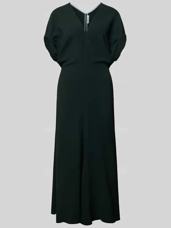 Victoria Beckham Maxi-jurk met V-hals zwart, foto 2