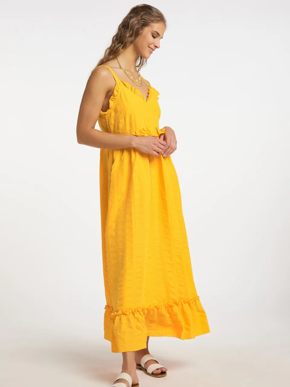 IZIA maxi dress gaya Oranje