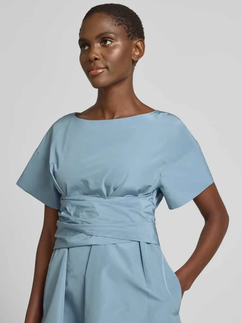 Max Mara Vloeiende vrijetijdsjurk met katoen model 'PIOPPO' lichtblauw, foto 5
