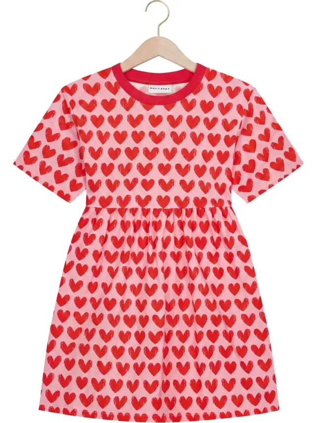 DAILY BRAT Meisjes Jurken Adore Snuggle Dress - Roze