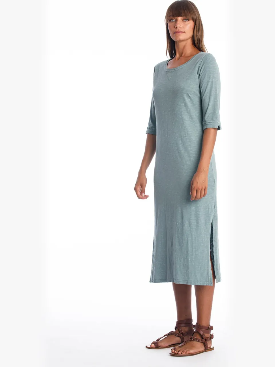 RAVENS VIEW IBIZA dames vegan Maxi Jurk Mia Chinois Groen, foto 2