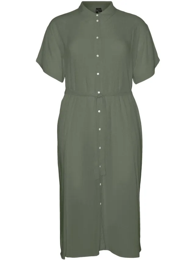 Vero Moda Curve Blousejurk VMCBUMPY Lange jurk Laurel Wreath 1